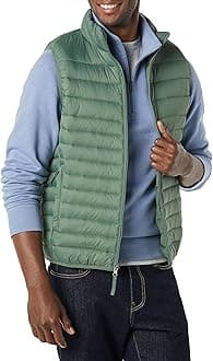 mens Lightweight Water-Resistant Packable Puffer Vest Down Alternative Coat