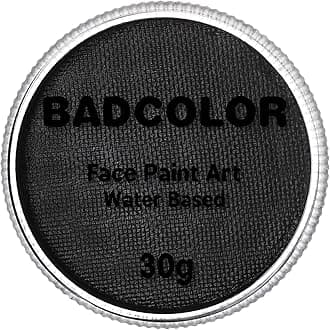 Black Face Body Paint (30gm), Water Activated Face Painting Kit for Kids & Adults, Non-Toxic SFX Makeup Facepaint Palette for Halloween Skeleton Skull Clown Special Effects Costume Cosplay & Parties