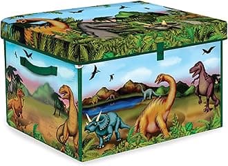 PETERKIN | Dinosaur ZipBin: Storage for up to 160 dinosaur figures! | Unzips into prehistoric landscape playmat and includes 2 x 3" dinosaurs | Action Figures | Playmats | Ages 3+