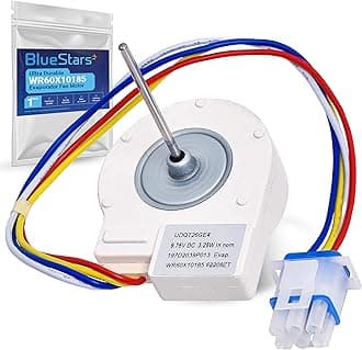 Ultra Durable WR60X10185 Refrigerator Evaporator Fan Motor Replacement Part by Blue Stars - Exact Fit For GE & Hotpoint Refrigerators - Replaces WR23X10353 WR23X10355 WR23X10364 PS1019114 AP3875639
