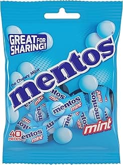 Mentos Chewy Mint Candy, Individually Wrapped, Holiday Candy, Bulk, 0.10 Oz, Pack of 40