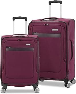 Ascella 3.0 Softside Expandable Luggage with Spinners, Sapphire Blue, 2PC SET (Carry-on/Medium)