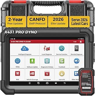 LAUNCH X431 PRO DYNO OBD2 Diagnostic Scanner: 2023 Newest X431 Scanner with ECU Coding 37+ Services Bi-directional Control OEM All-System Scan tool, CANFD&DOIP, AutoAuth for FCA SGW, 2 Yrs Free Update