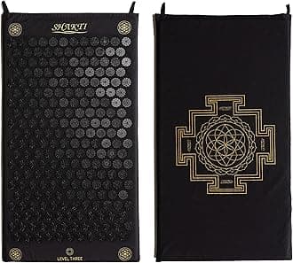 Acupressure Mat for Relaxation, Massage Muscles, Aid Sleep & Unlock Inner Tension, Similar to Acupuncture, No Needles Required (Classic, Level 3, Shakti Black)