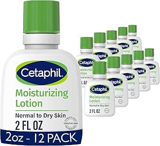Body Moisturizer, Hydrating Moisturizing Lotion for All Skin Types, Suitable for Sensitive Skin, NEW 2 oz Pack of 12, Fragrance Free, Hypoallergenic, Non-Comedogenic