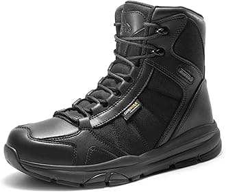 NORTIV 8 Men's Waterproof Lightweight Military Tactical Work Boots Outdoor Hiking Combat Motorcycle Boots