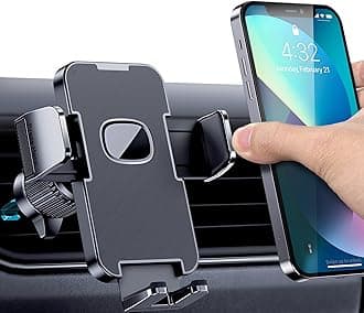 Car Vent Phone Mount for Car [Military-Grade Hook Clip] Phone Stand for Car [Thick Cases Friendly] Air Vent Clip Cell Phone Holder for Smartphone, iPhone, Automobile Cradles Universal