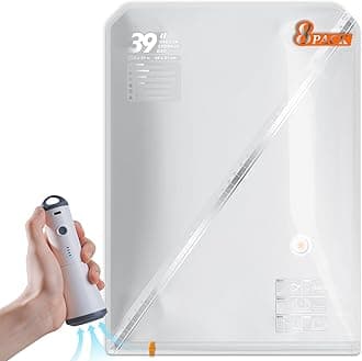 Vacuum Seal Bags, 8 Pack 39" Vacuum Storage Bags with Rechargeable Cordless Pump for Space-Saving Compression of Clothing, Blankets, Duvets, Comforters, Pillows