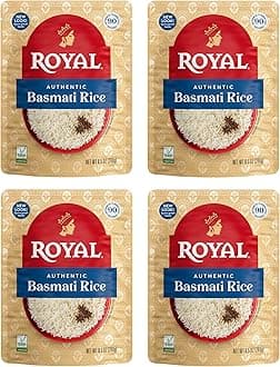 Authentic Royal Ready To Heat Rice, White Basmati, 4 Count