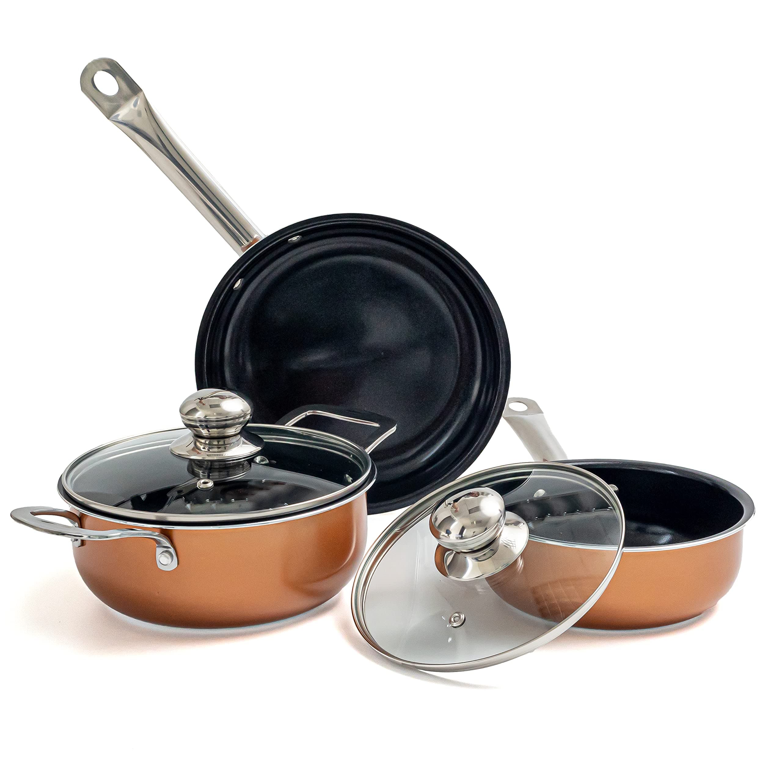5Pcs Copper Cookware Set