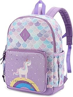 VASCHY Toddler Backpacks Girls, Kids' Cute Water Resistant Giltter Butterfly Daycare Bags for Preschool Kindergarten,Rucksack Schoolbag Bookbag for Children Rainbow Unicorn