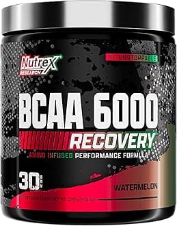 Nutrex Research - BCAA Powder 6000 Amino Acid - 6 Grams of BCAAs Amino Acids Supplement for Post Workout Recovery & Muscle Growth - Amino Energy Workout Recovery Drink (Watermelon - 30 Servings)