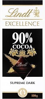 Lindt Excellence 90% Cocoa Dark Supreme Noir Chocolate Bar, 2 X 100 g