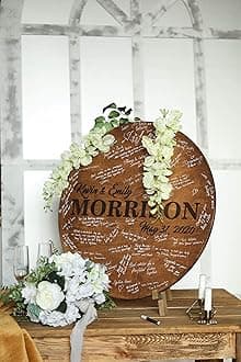 IntraSStudio Guest Book Wedding Reception - Wedding Guest Book Alternative with Easel - Wedding Decor