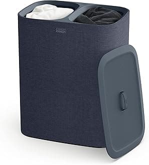 Tota 90-litre Laundry Hamper Separation Basket with Lid - Black