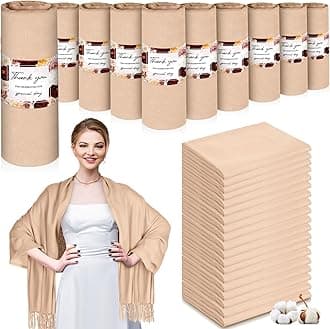 50 Pack Pashmina Shawl Bulk Pashmina Wraps Scarf for Guest Wedding Favor Women Gifts Bridal Shower Birthday Party