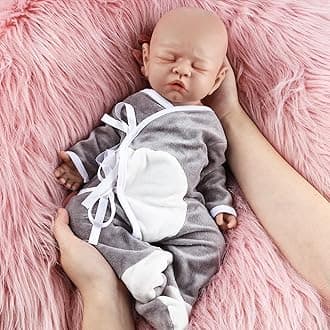 Vollence 12 inch Soft Realistic Newborn Silicone Dolls - Ideal for Collectors & Baby Gifts. Not Vinyl Dolls. Also Children's Christmas & Birthday Gifts - Boy