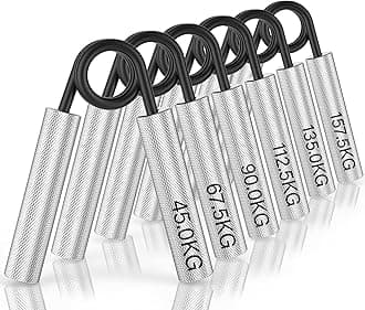 Grip Strength Trainer 4 Pack,22.5KG-90KG Metal Hand Grip Strengthener,Non-Slip Heavy-Duty Forearm Exerciser,Hand Gripper for Muscle Building and Hand Rehabilitation Exercising