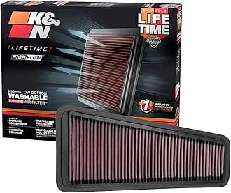 K&N Engine Air Filter: High Performance, Premium, Washable, Replacement Fits 2002-2015 Toyota Mid-Size Truck And Suv V6 (4-Runner, Tacoma, Hilux, Land Cruiser, Prado, Fj Cruiser), 33-2281