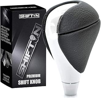 Leather Chrome Wood Gear Shift Knob Stick Shifter For Lexus ES300h ES350 GS300 GS350 GS430 GS450h GS460 IS-F IS250 IS300 IS350 LS460 LS600h RX350 RX450h (Black Leather/Chrome)