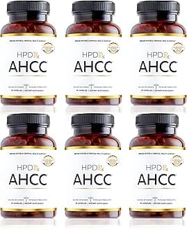 Premium AHCC & Shiitake Mushroom 1100 mg per Serving Supplement, Natural Immunity Booster, Maintains Natural Killer Cell Activity | AHCC is Proven in 30+ Studies | 180-Day Supply, 6-Pack