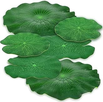 6 Pack Floating Lily Pads for Ponds, Realistic Lily Pads Leaves, Artificial Lotus Leaves Decorative Floating Foam Lotus Leave in 3 Sizes, for Koi Fish Pool, Patio, Aquarium