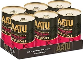 90/10 Wet Dog Food in a Tin - Angus Beef (6x400g) - Grain Free Recipe - No Artificial Ingredients - Good for Low Maintenance Feeding. (Packaging may vary).