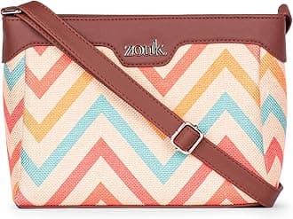 ZOUK Printed Vegan Leather Harmony Sling Bag With Adjustable Strap For Women's Girls