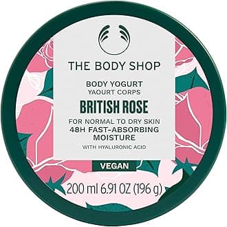 British Rose Body Yogurt (1x 200ml), Fast-Absorbing Body Moisturiser, Lightweight Gel-Cream for Normal to Dry Skin, 48H Hydration Body Care, Vegan Formula