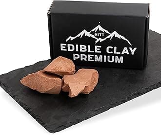 HITT Premium Edible Red Clay — Earthy Flavor Crunchy Dirt Chunks for Eating, PICA Cravings and ASMR Food Content Creators — Handpicked, Organic, Ready to Eat PICA Snack — 7 oz / 200 g