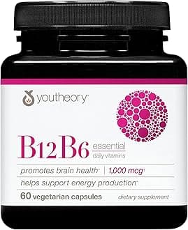 B12B6 - Vitamin B12 & B6 - Supports Mood, Nervous System & Metabolism* - Aids Memory & Stress Management* - No Dairy, Soy or Gluten - 60 Capsules (60 Servings)*