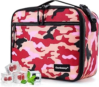 Cerbonny Small Cooler Bag Small Lunch Bag for Office School Picnic Beach, Freezable Lunch Bag Insulated Bag for Kids Adults,Leak-Proof School Lunch Box with Ice Packs