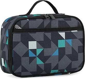 rickyh style Lunch Box with Padded Liner, Spacious Insulated Lunch Bag Durable Thermal Lunch Cooler Pack with Strap for Men Women Boys Girls Adults School Sports Beach Picnic Work Camp,2 Pocket