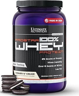Prostar Whey Protein Powder Isolate, Cookies N Cream - Low Carb, High Protein Powder Shake for Muscle Gain & Recovery - Low Sodium, Low-Fat & Keto Friendly - 2 lbs Tub
