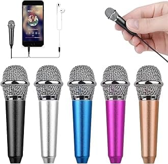 Uniwit Mini Portable Vocal/Instrument Microphone for Mobile Phone Laptop Notebook Apple iPhone Sumsung Android with Holder Clip (Black)
