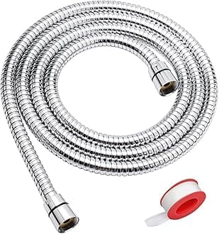 Blissland Shower Hose, 79 Inches Extra Long Stainless Steel Handheld Shower Head Hose with Brass Insert and Nut - Durable and Flexible(Chrome)