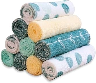 Baby 10 Pack Soft Terry Bath Washcloth Wipes
