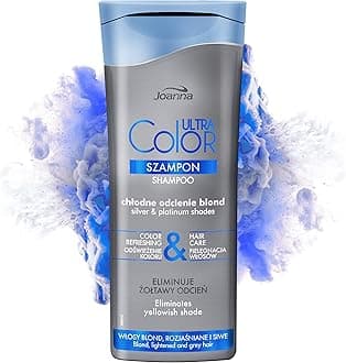 Joanna Ultra Color - Shampoo For Silver & Platinum Shades - Strengthening Revitalising Hair Shampoo - Colour Refreshing & Hair Care - Neutralises The Yellowish Tint - Restores Full Shine - 200 ml