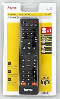 Hama 12307 8 In 1 Universal Remote Control, Black
