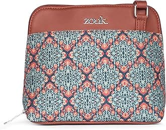 Printed Vegan Leather Out Of Office Sling Bag With Adjustable Strap For Women's Girls