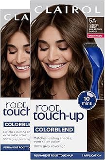 Root Touch-Up by Nice'n Easy Permanent Hair Dye, 5A Medium Ash Brown Hair Color, Pack of 2