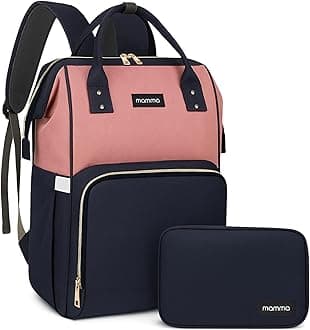 MAMMA Baby Diaper Bag for Traveling Moms | Backpack for Mothers to Travel with Newborn | Includes Small Diaper Bag for Day Outings