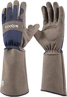 Thorn Proof Rose Pruning Garden Gloves for Men, Long Sleeve Padded Yard Work for Bush, Blackberry, Cactus, Heavy Duty/Puncture Resistant/Machine Washable, Large, Navy