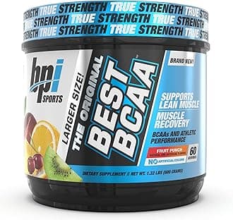 BPI Sports Best BCAA - BCAA Powder - Branched Chain Amino Acids - Muscle Recovery - Muscle Protein Synthesis - Lean Muscle - Improved Performance – Hydration – Fruit Punch - 60 Servings - 1.32 Pound