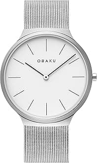 Obaku Ark Steel Analog White Dial Men's Watch-V240GXCWMC