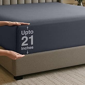 Utopia Bedding King Fitted Sheet - Extra Deep Pocket - 21 Inch Deep Pocket - Soft Microfiber -Shrinkage and Fade Resistant-Easy Care -1 Fitted Sheet Only (Grey)