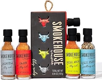 Smokehouse by Thoughtfully, Gourmet Ultimate Grilling Spice Set, Grill Seasonings and Rubs Gift Set, Flavors Include Chili Garlic, Italian Seasoning, Cayenne Spice Rub and More (4 Pack)
