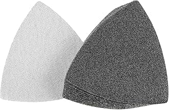 30PCS 80 Grit Triangle Sanding Pad, Silicone Carbide Hook and Loop Sanding Pads fit 3-1/2" Oscillating Multi-Tool, Electrostatic Sand Planting Triangle Sandpaper for Wet and Dry Use