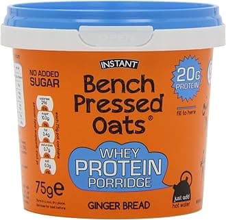 Oomf Protein Porridge to Go, Pack of 8 x 75g, Porridge Pots, Breakfast on the Go, 20g Whey Protein per Pot, No Added Sugar, No Artificial Flavours or Ingredients, Gingerbread Flavour