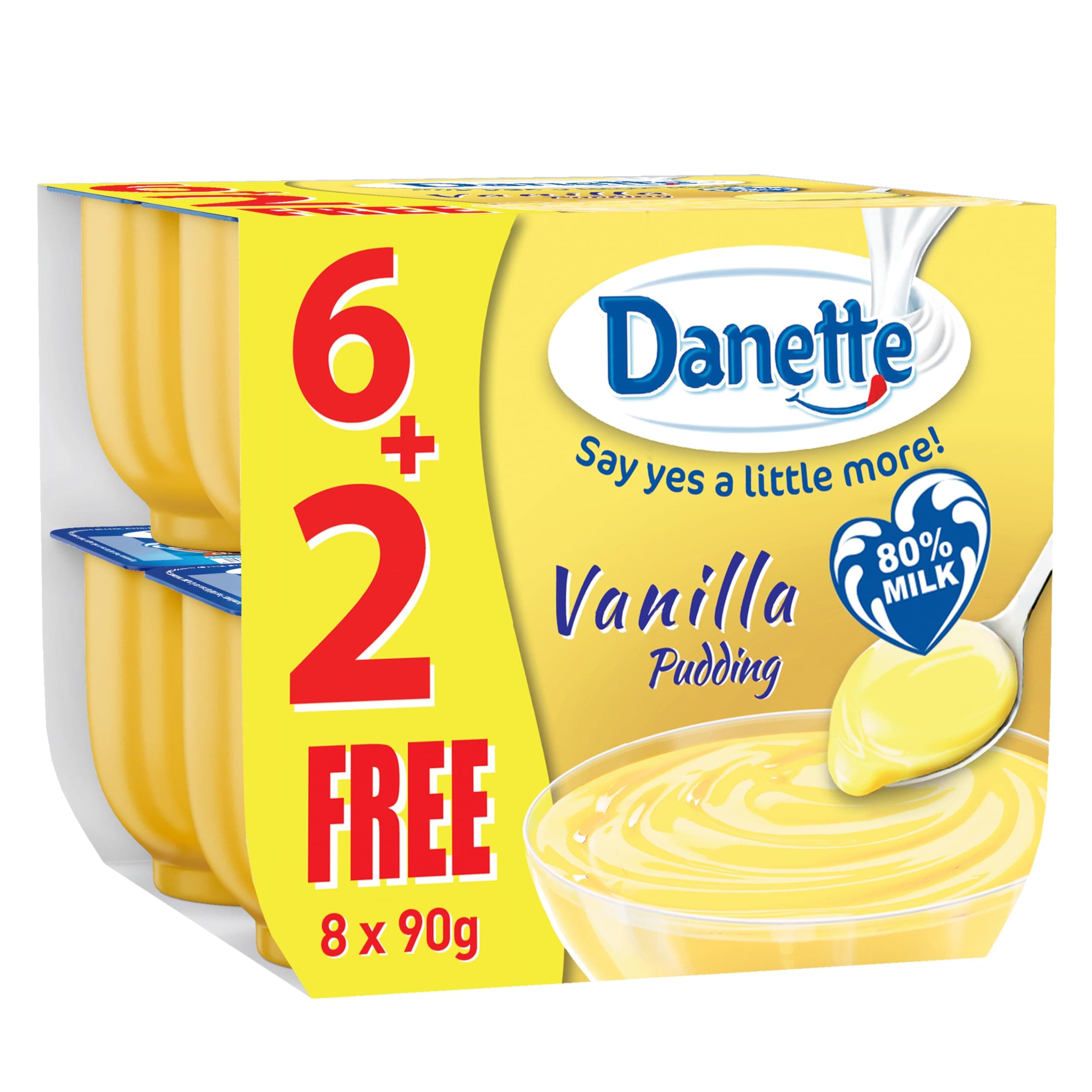 Vanilla Flavoured Pudding 90 g, 8-Pack